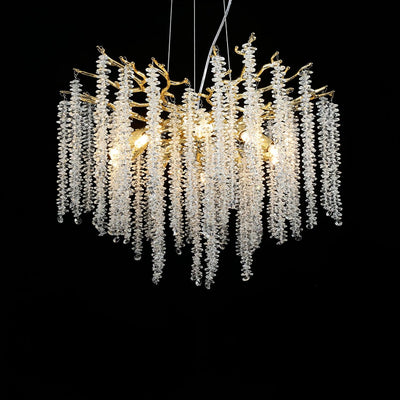 Elyivaine Chandelier Wisteria Flower Crystal