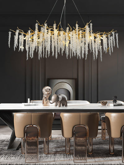 Elyivaine Chandelier Wisteria Flower Crystal