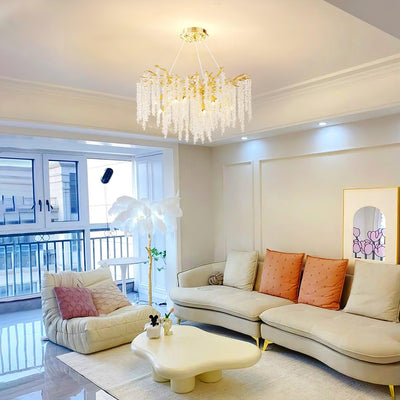 Elyivaine Chandelier Wisteria Flower Crystal