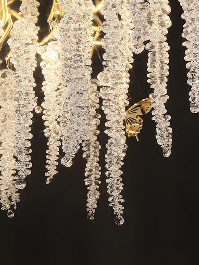 Elyivaine Chandelier Wisteria Flower Crystal