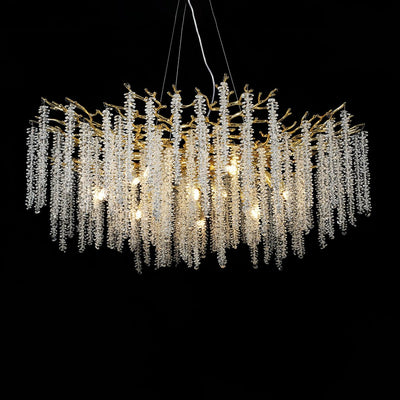 Elyivaine Chandelier Wisteria Flower Crystal