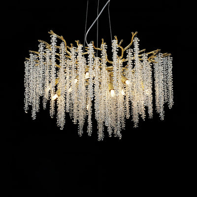 Elyivaine Chandelier Wisteria Flower Crystal