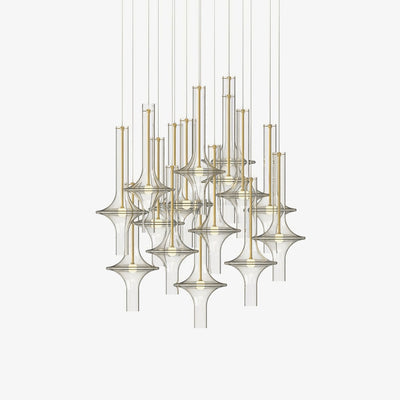 Sarenol Glass Industrial Glam Pendant Light