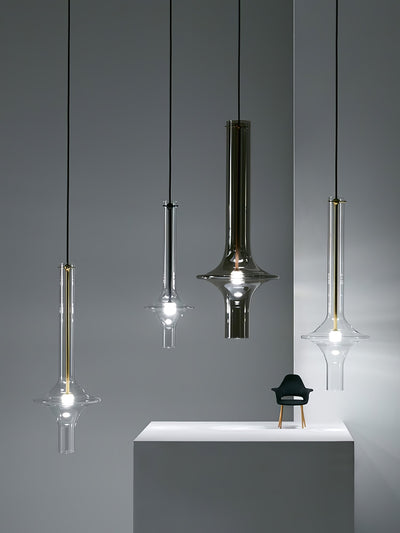 Sarenol Glass Industrial Glam Pendant Light