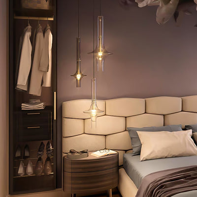 Sarenol Glass Industrial Glam Pendant Light