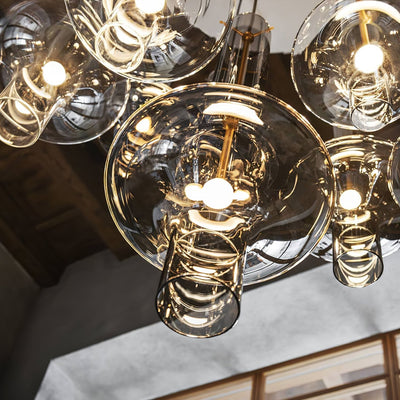 Sarenol Glass Industrial Glam Pendant Light