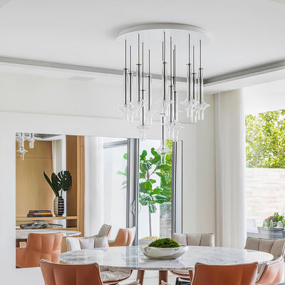Sarenol Glass Industrial Glam Pendant Light