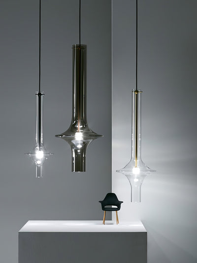 Sarenol Glass Industrial Glam Pendant Light