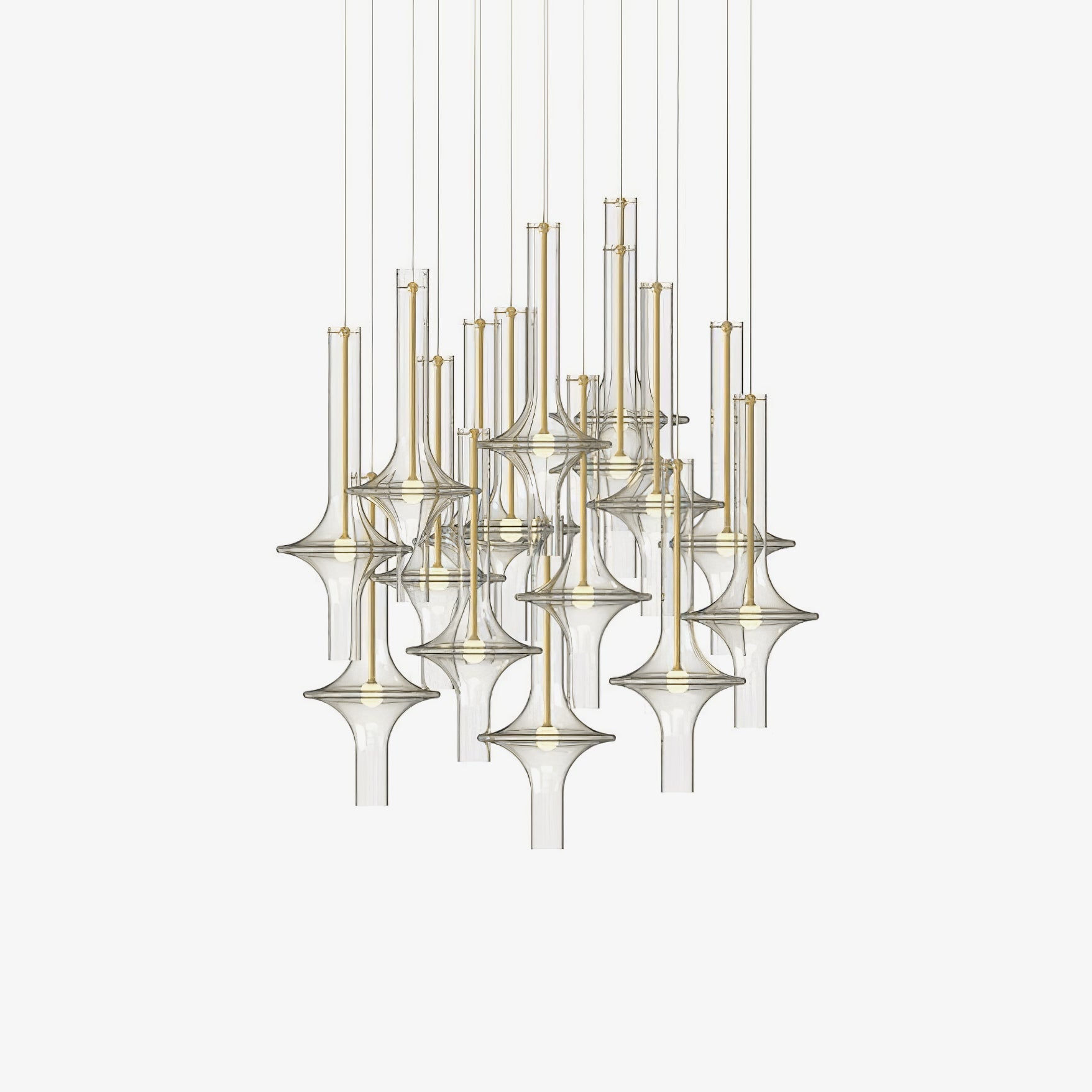 Sarenol Glass Industrial Glam Pendant Light