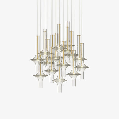 Sarenol Glass Industrial Glam Pendant Light