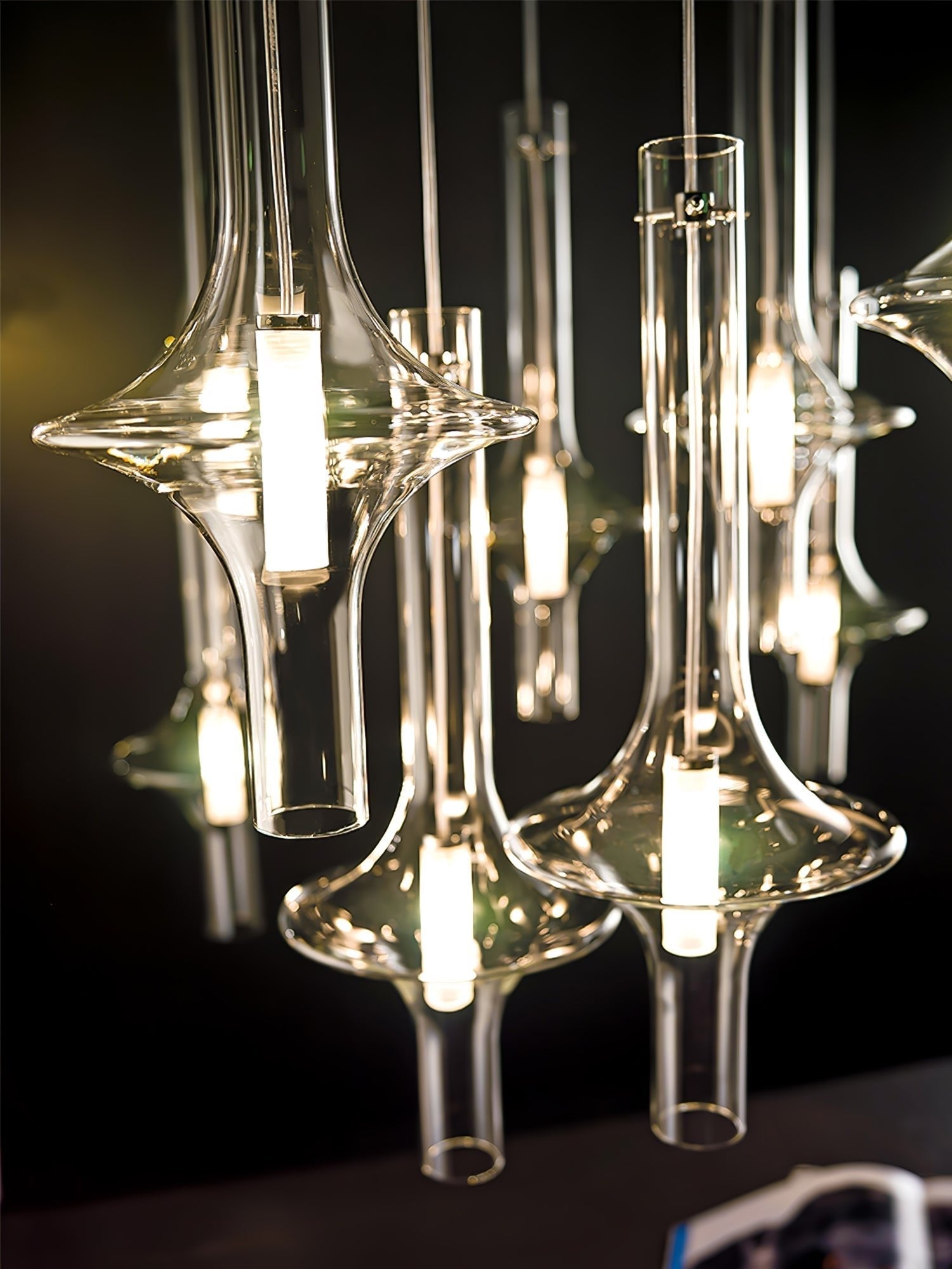 Sarenol Glass Industrial Glam Pendant Light