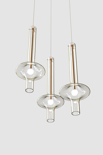 Sarenol Glass Industrial Glam Pendant Light
