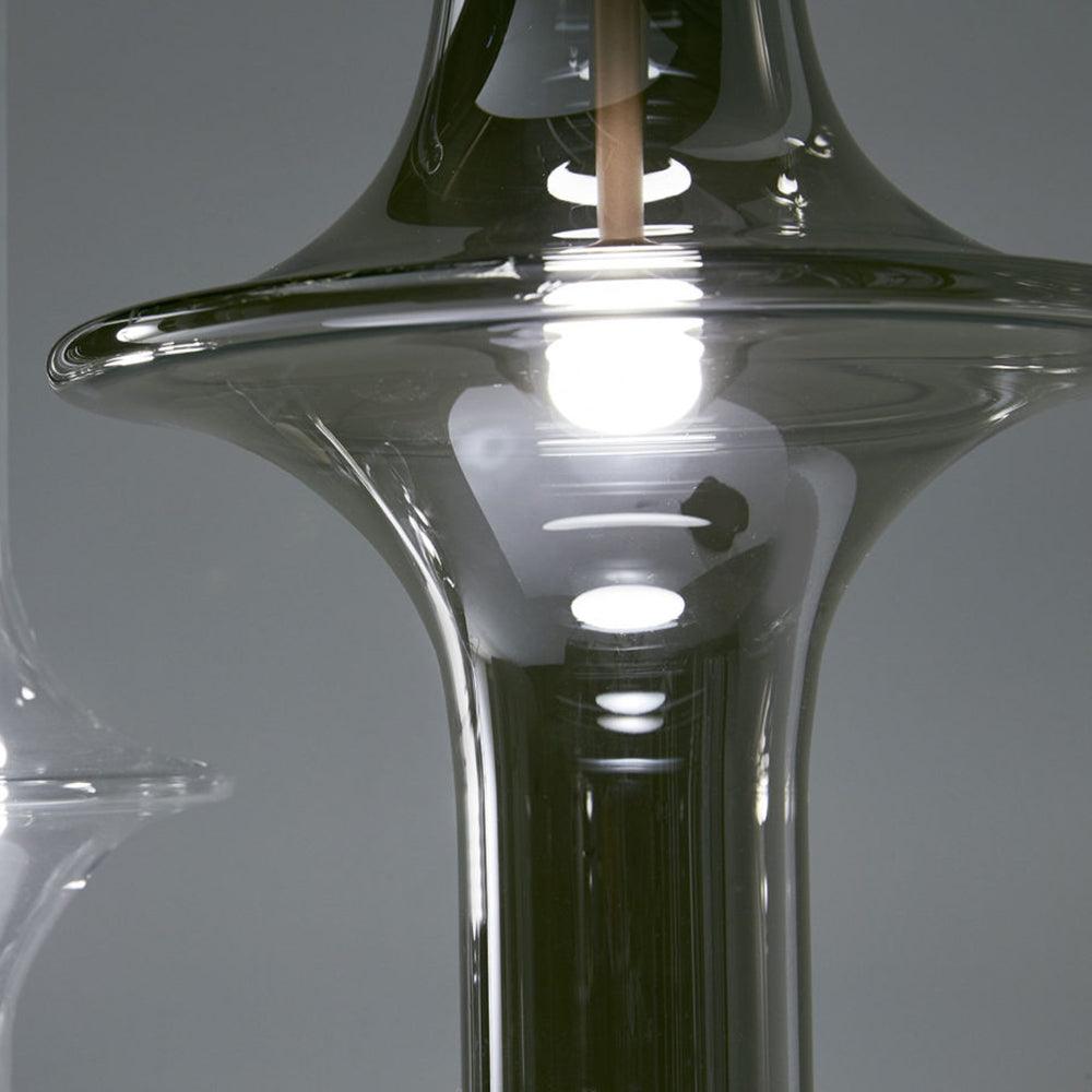 Sarenol Glass Industrial Glam Pendant Light