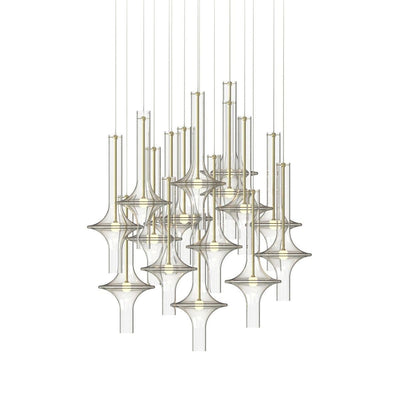 Sarenol Glass Industrial Glam Pendant Light