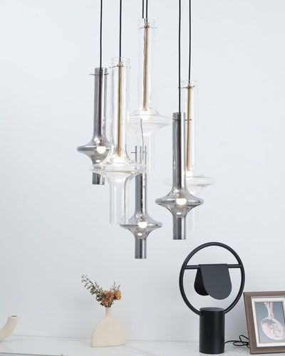 Sarenol Glass Industrial Glam Pendant Light