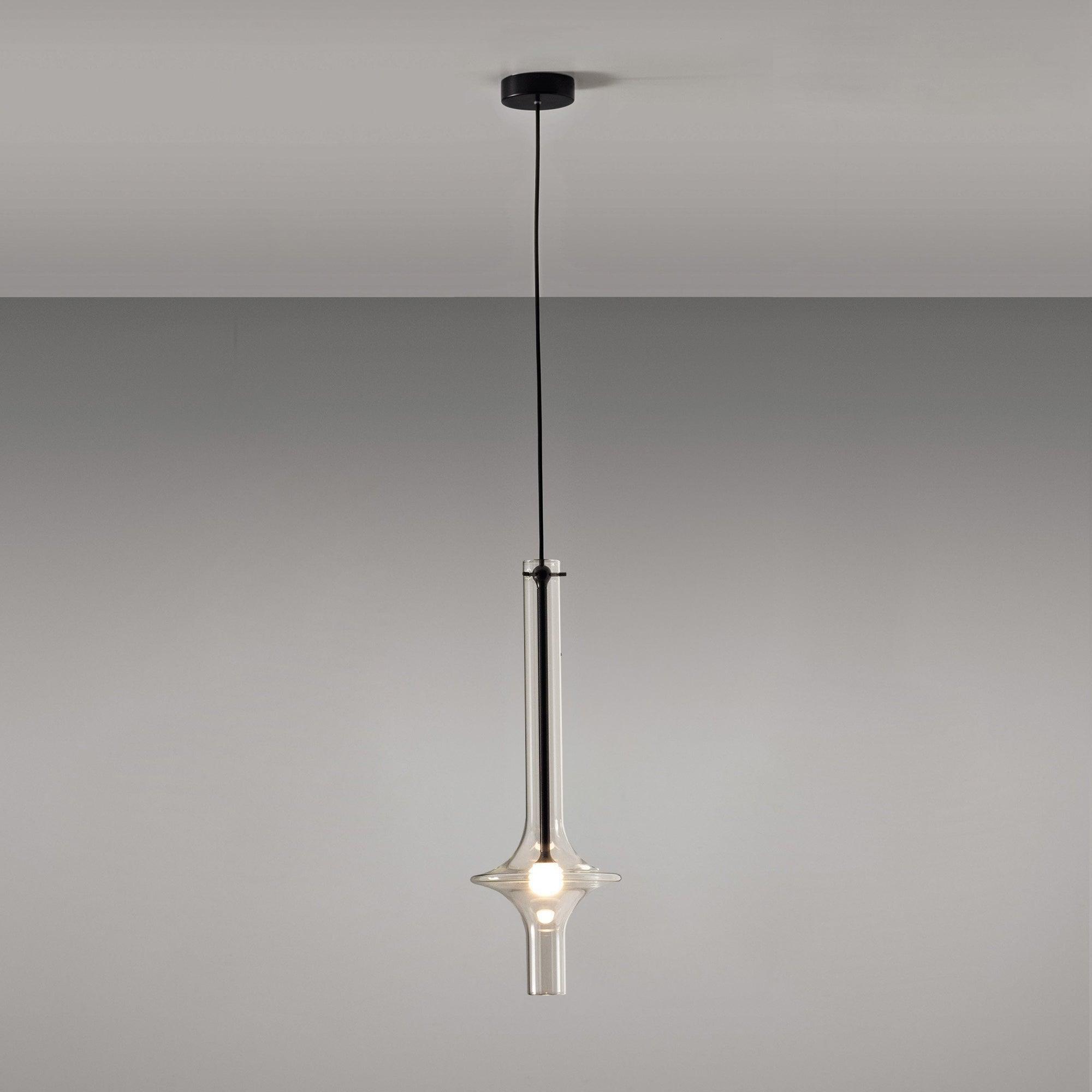 Sarenol Glass Industrial Glam Pendant Light