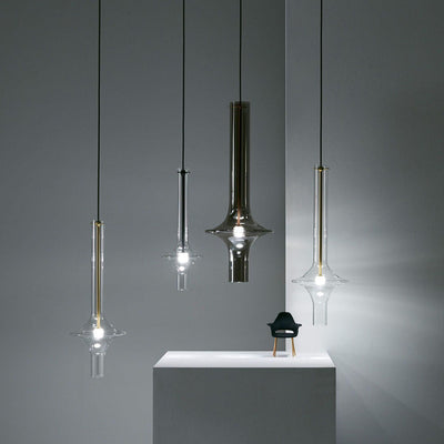 Sarenol Glass Industrial Glam Pendant Light