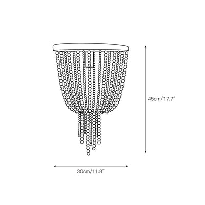 Ildvuvyn Modern Beaded Metal Rope Ceiling Lamp