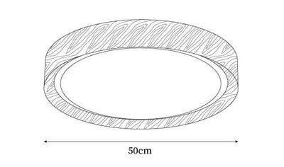 Orbis Wood Wood Grain Round Ceiling Light - Neutral Decor