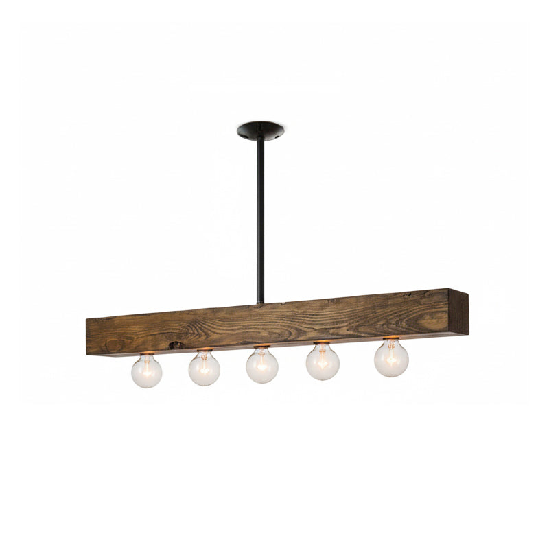 Ravenhaven Wood Beam Island Chandelier