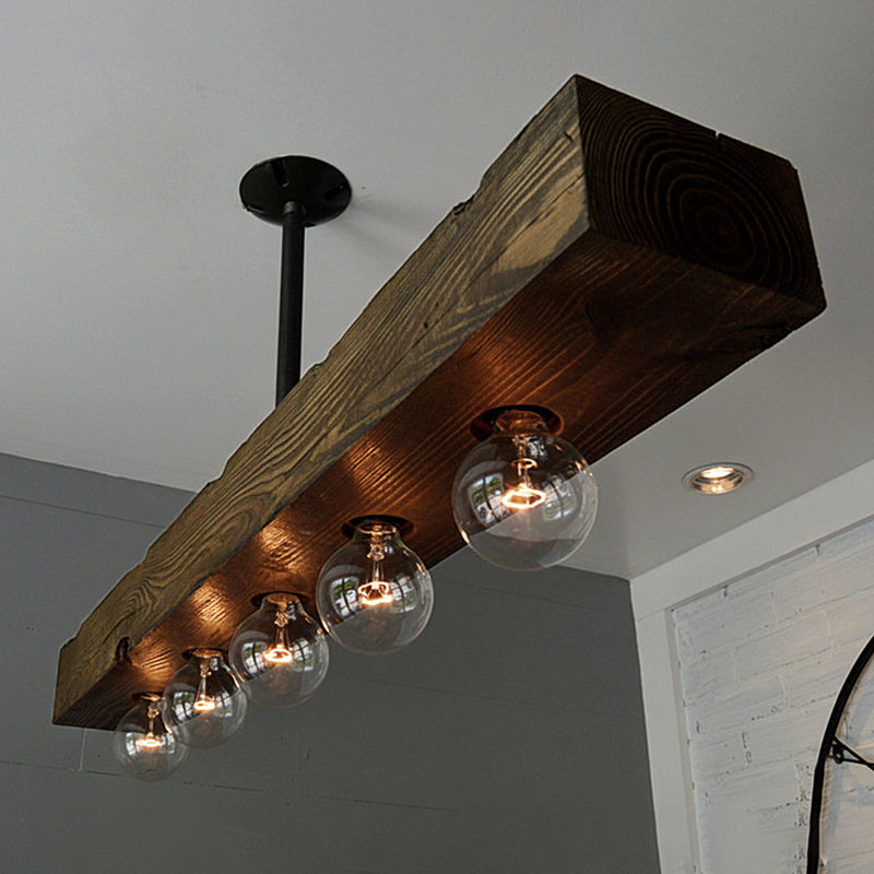Ravenhaven Wood Beam Island Chandelier