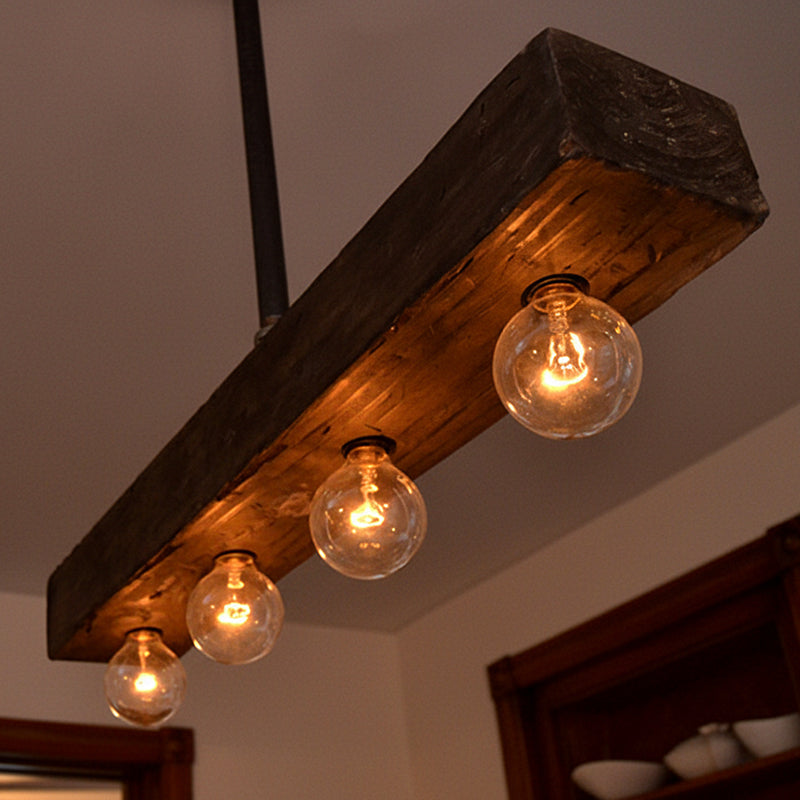 Ravenhaven Wood Beam Island Chandelier