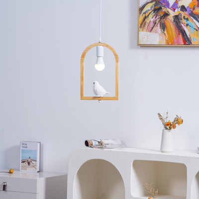 Ceda Wood Resin Pendant Light