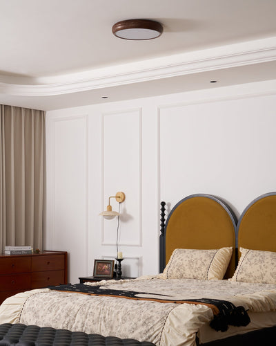 Niralel Ceiling Light Woodgrain Acrylic Round