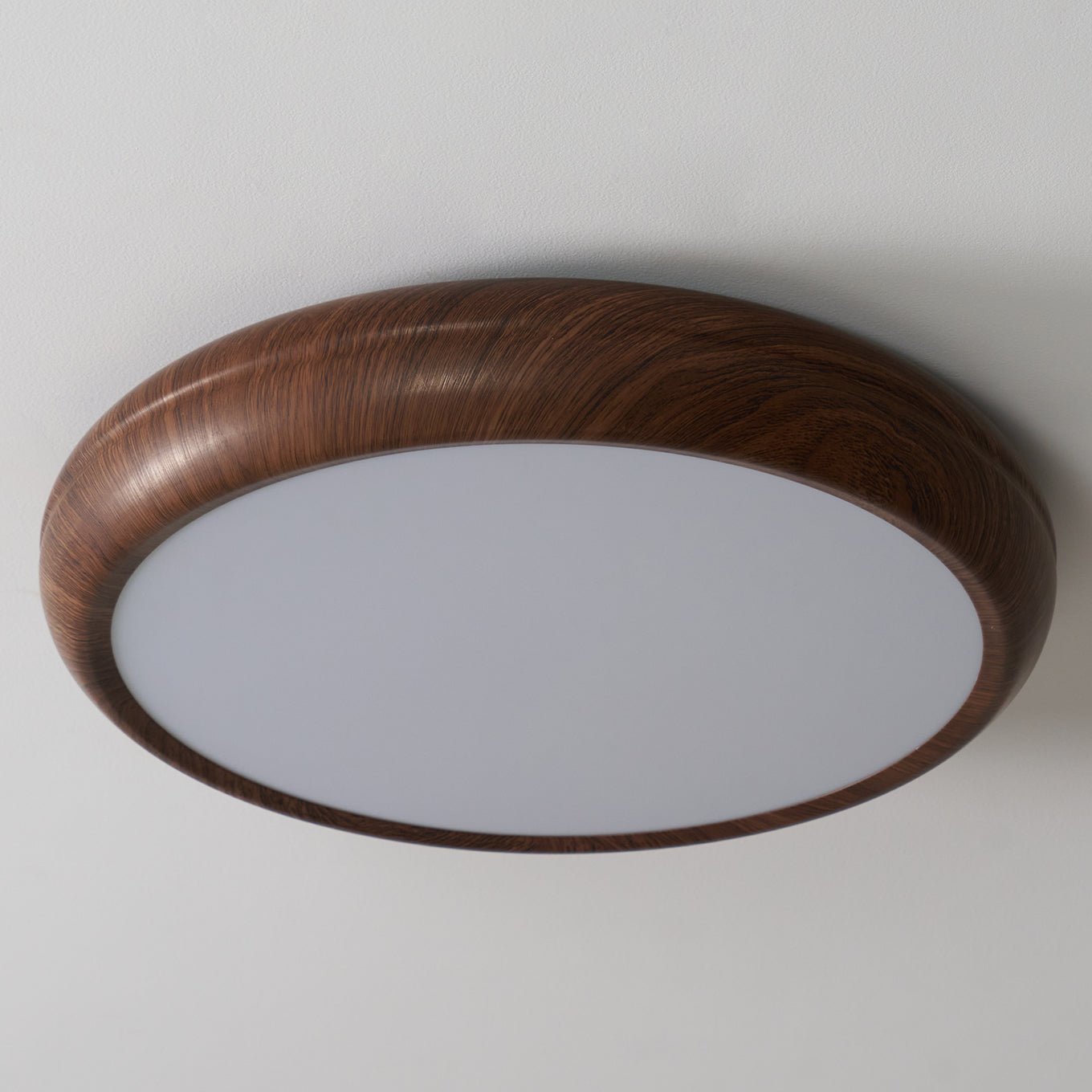 Niralel Ceiling Light Woodgrain Acrylic Round