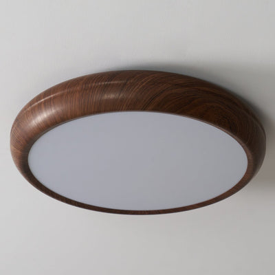 Niralel Ceiling Light Woodgrain Acrylic Round