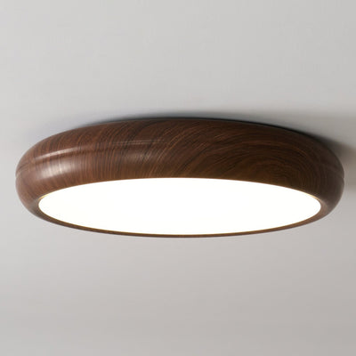 Niralel Ceiling Light Woodgrain Acrylic Round