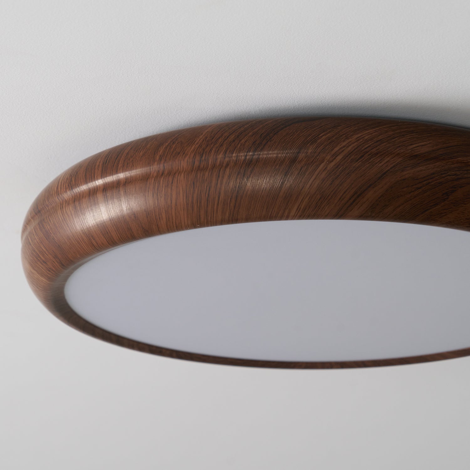 Niralel Ceiling Light Woodgrain Acrylic Round