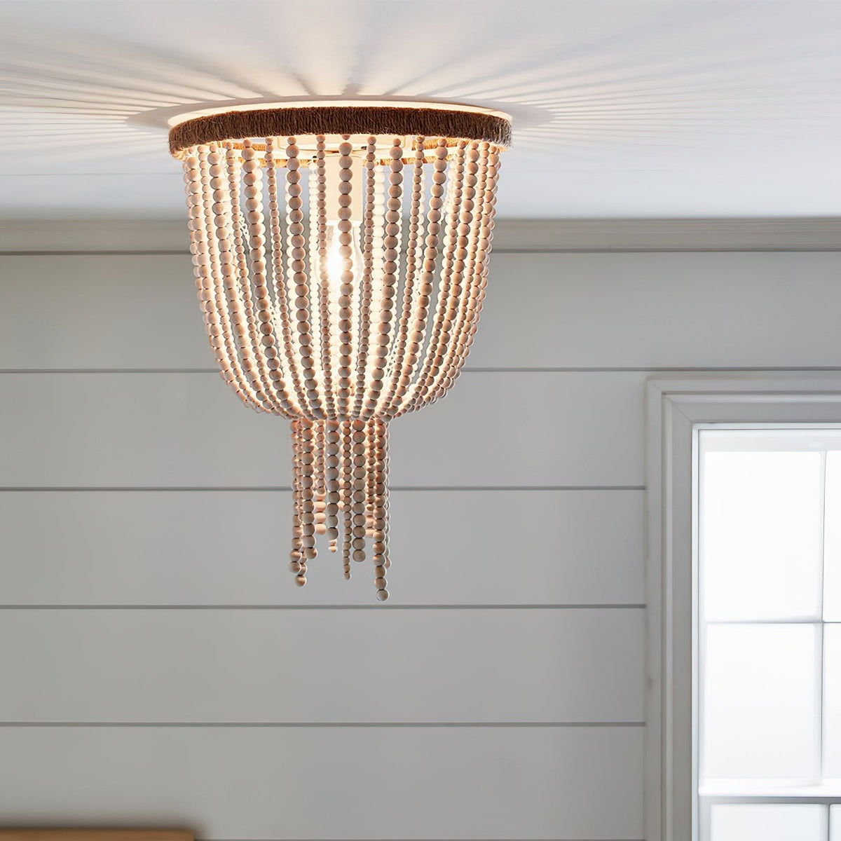 Ildvuvyn Modern Beaded Metal Rope Ceiling Lamp