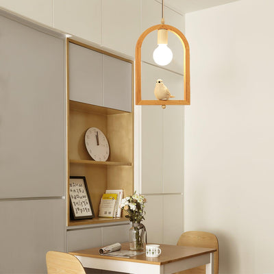 Ceda Wood Resin Pendant Light
