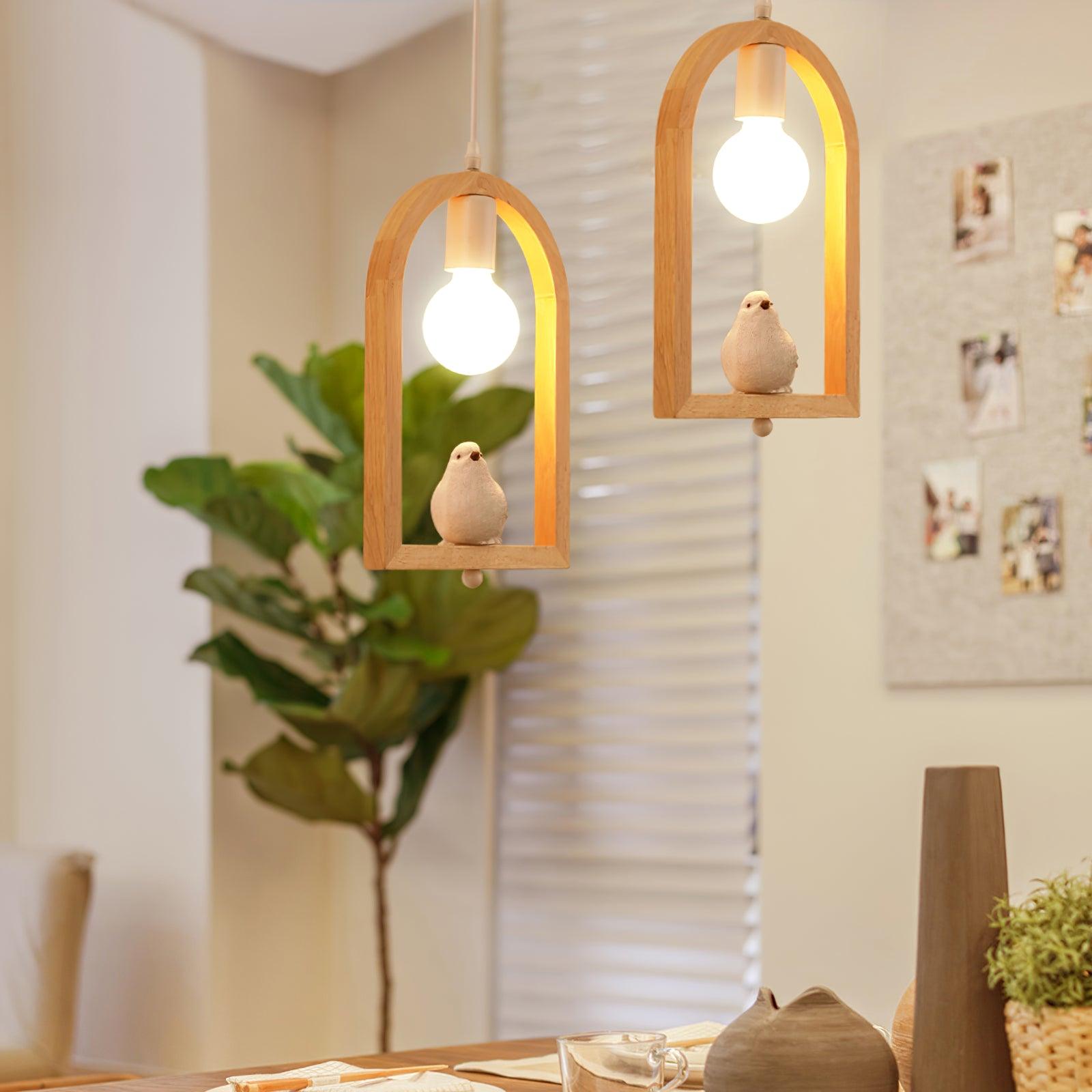 Ceda Wood Resin Pendant Light