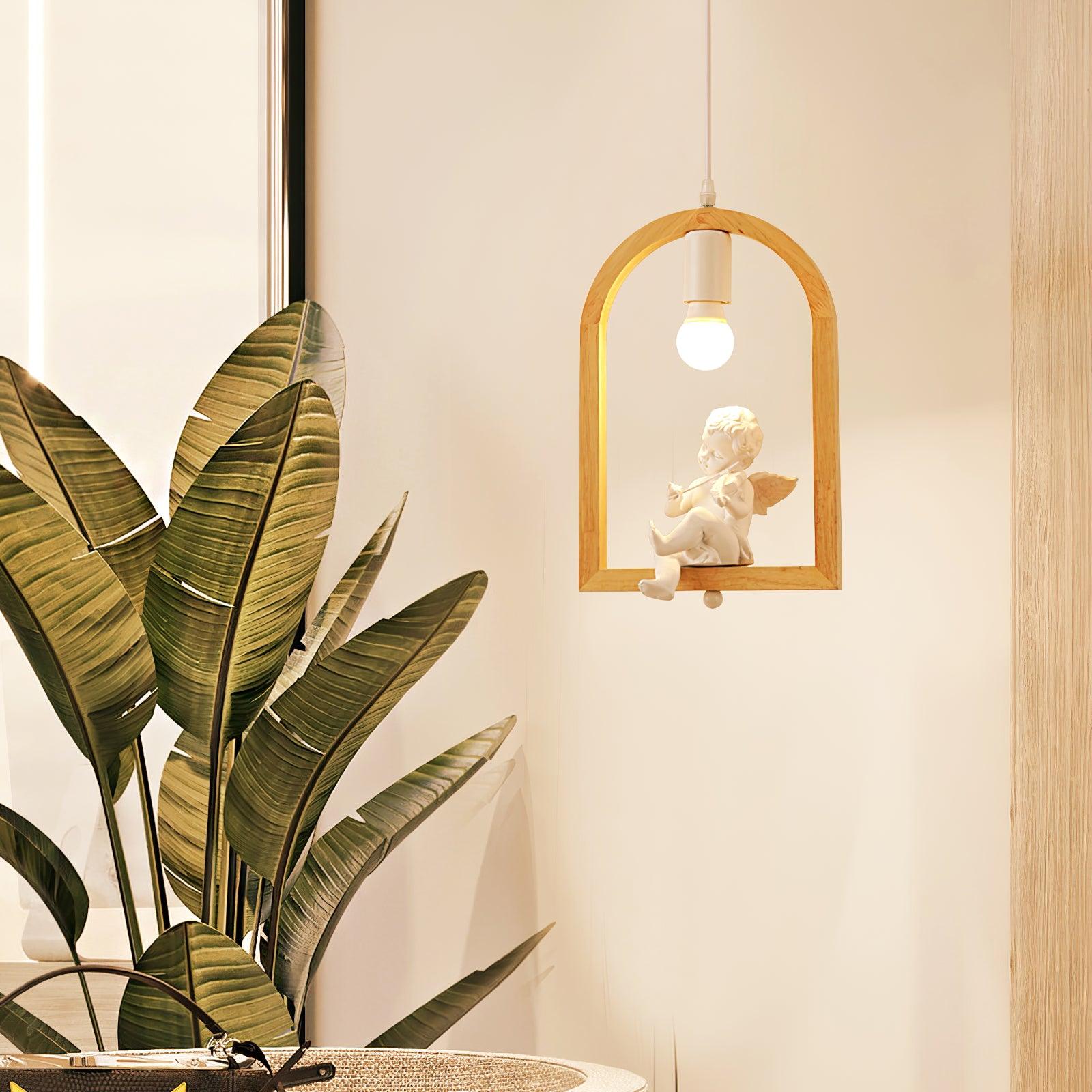 Ceda Wood Resin Pendant Light