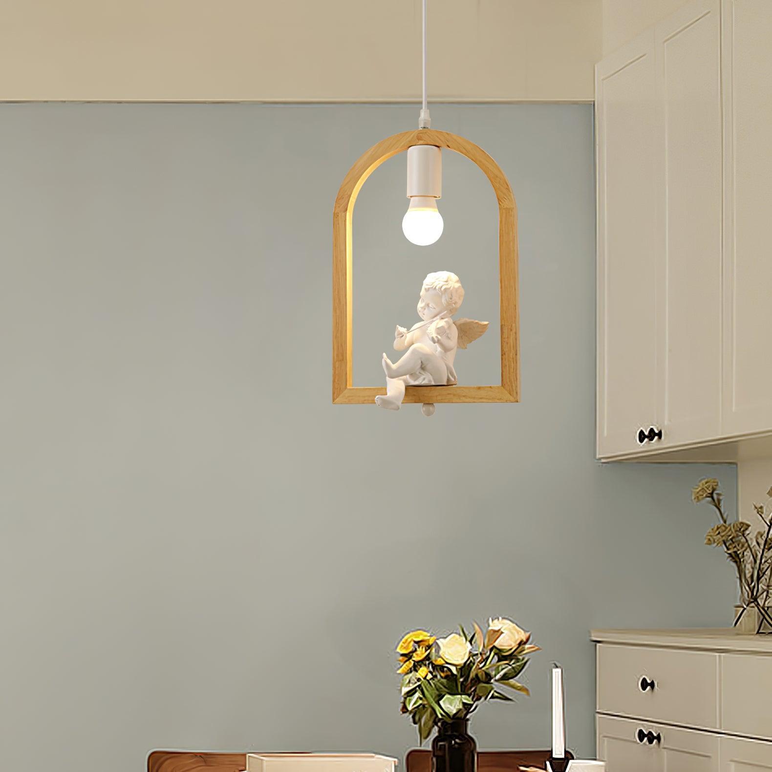Ceda Wood Resin Pendant Light