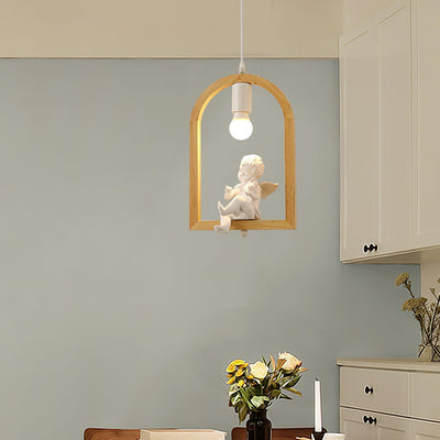 Ceda Wood Resin Pendant Light
