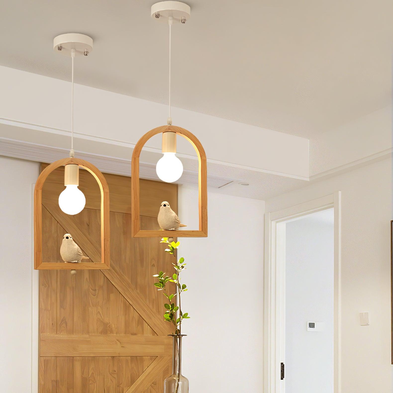 Ceda Wood Resin Pendant Light