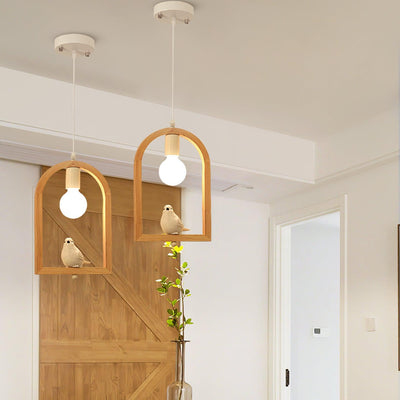 Ceda Wood Resin Pendant Light