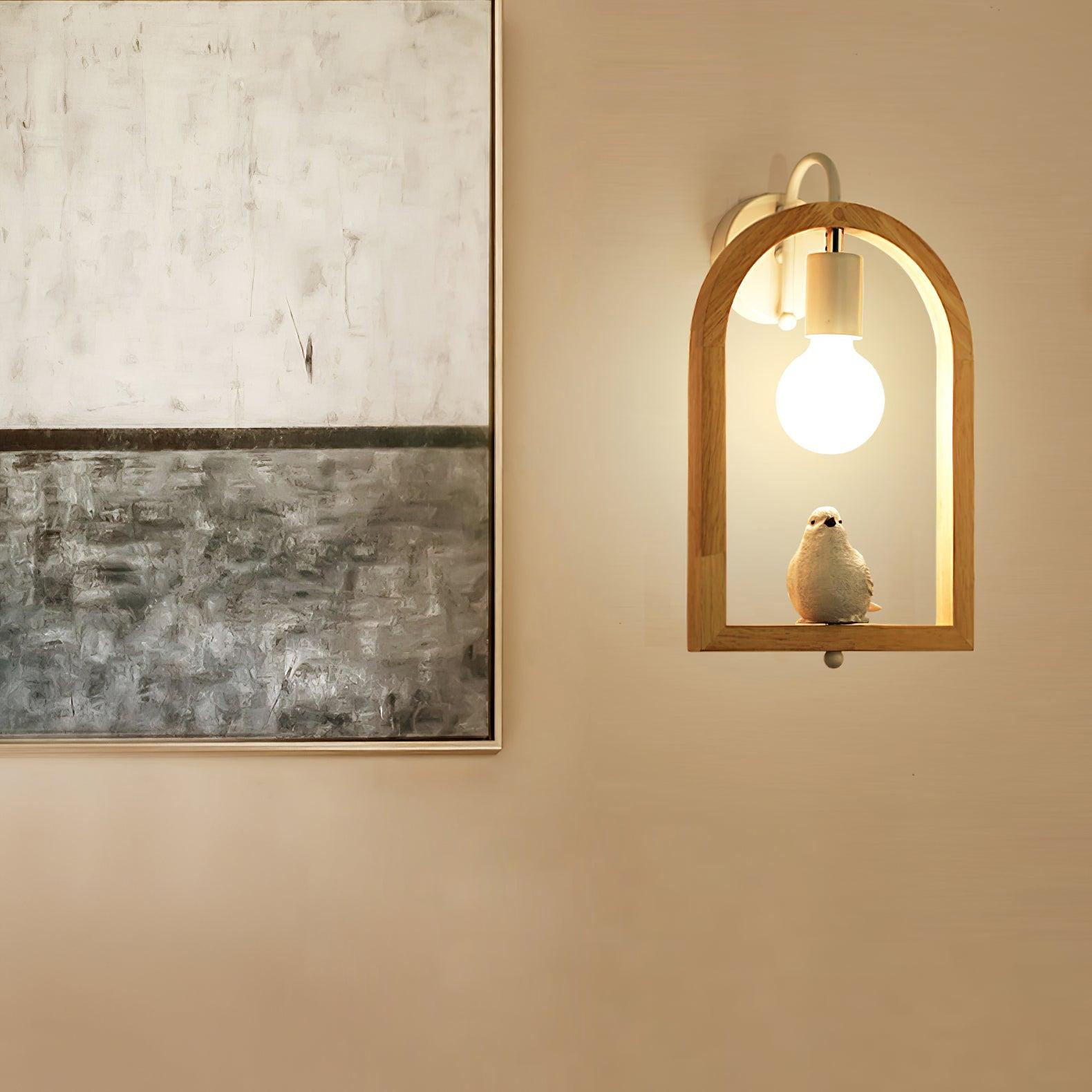 Cari Nordic Art Bird Resin Wall Light