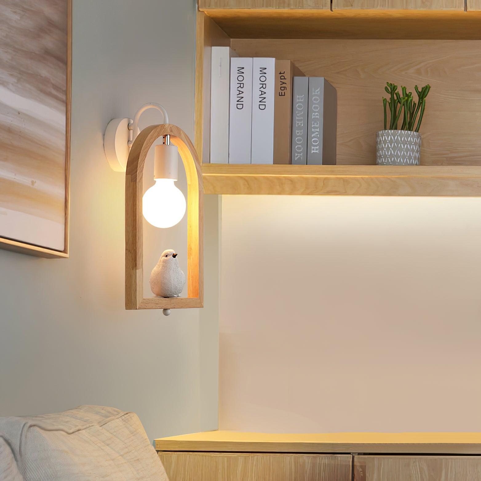 Cari Nordic Art Bird Resin Wall Light