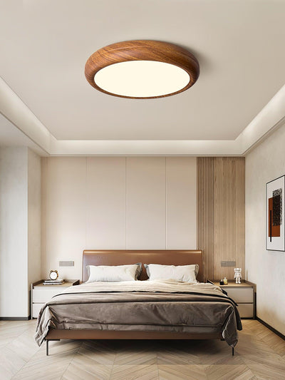 Niralel Ceiling Light Woodgrain Acrylic Round