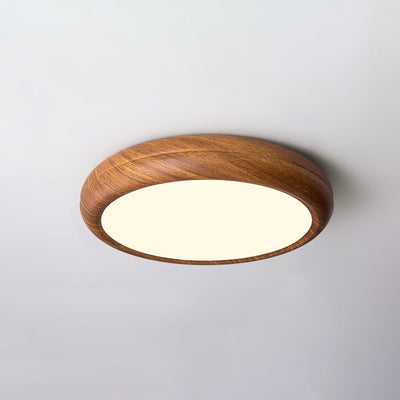 Niralel Ceiling Light Woodgrain Acrylic Round