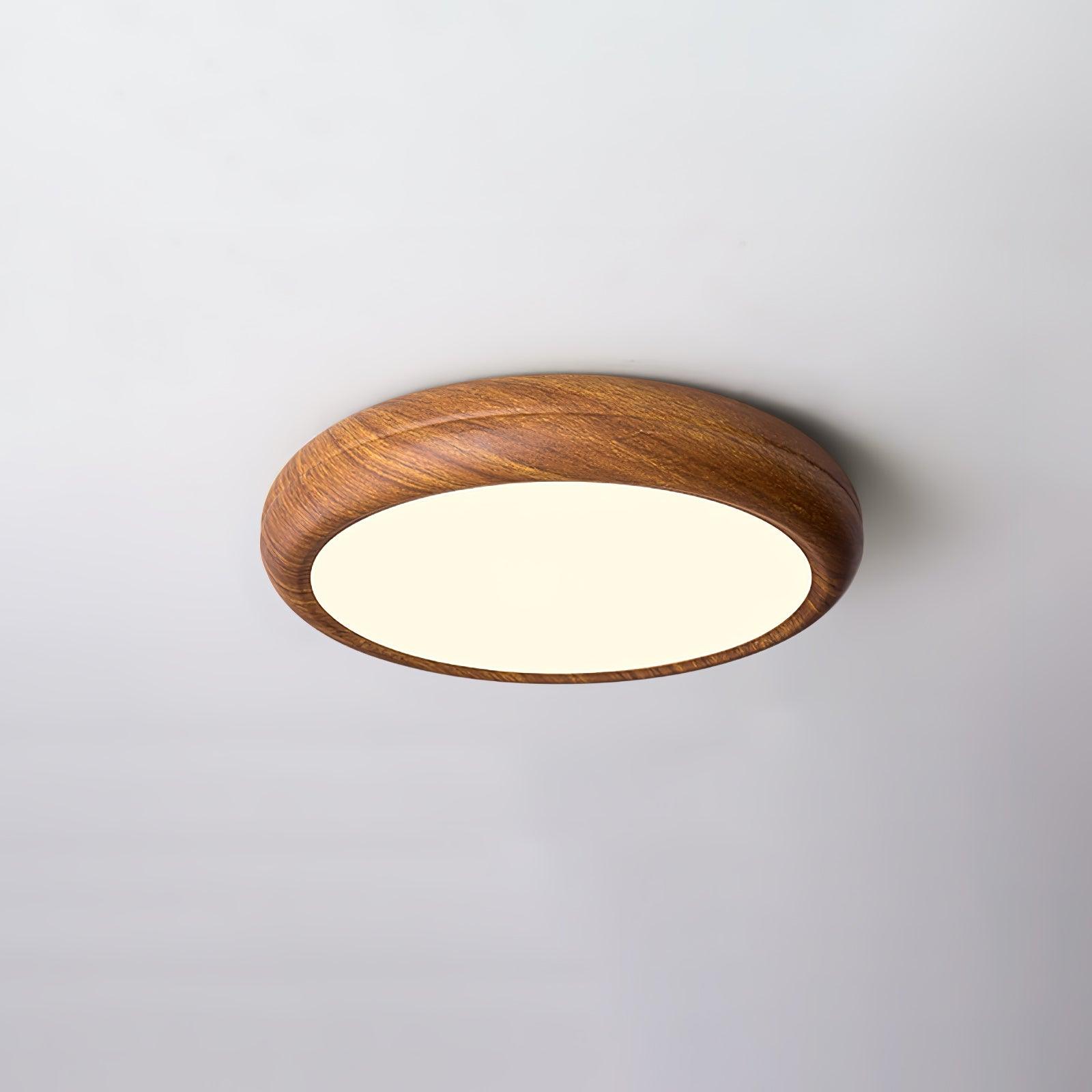 Niralel Ceiling Light Woodgrain Acrylic Round