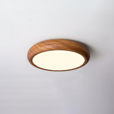 Niralel Ceiling Light Woodgrain Acrylic Round