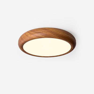 Niralel Ceiling Light Woodgrain Acrylic Round