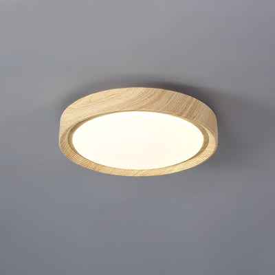 Niralel Ceiling Light Woodgrain Acrylic Round