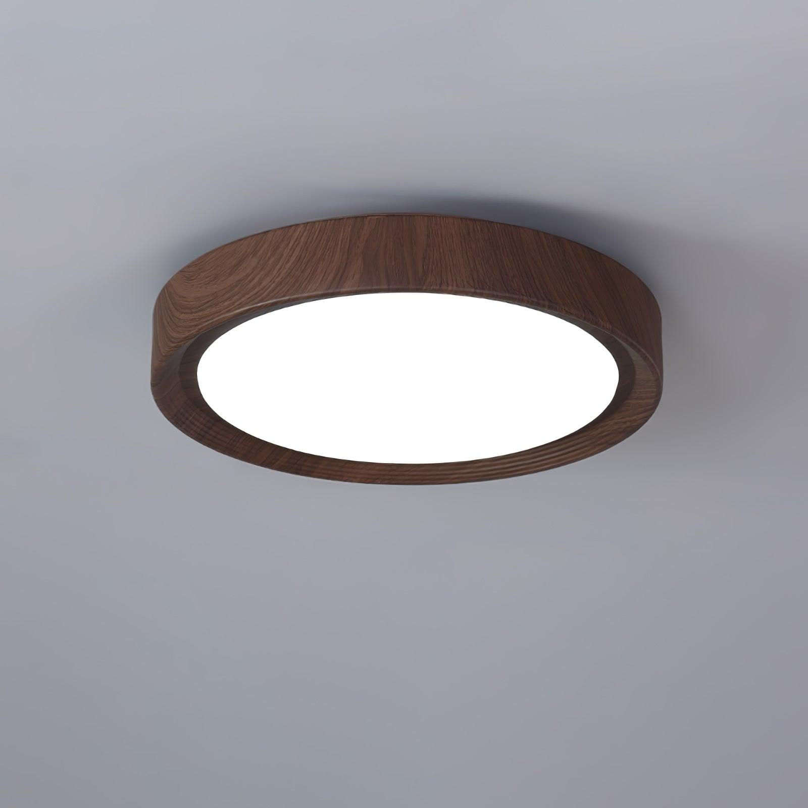 Niralel Ceiling Light Woodgrain Acrylic Round