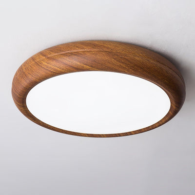 Niralel Ceiling Light Woodgrain Acrylic Round